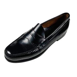 Weejuns Mens Logan Black Leather Loafers Size 11.5 D